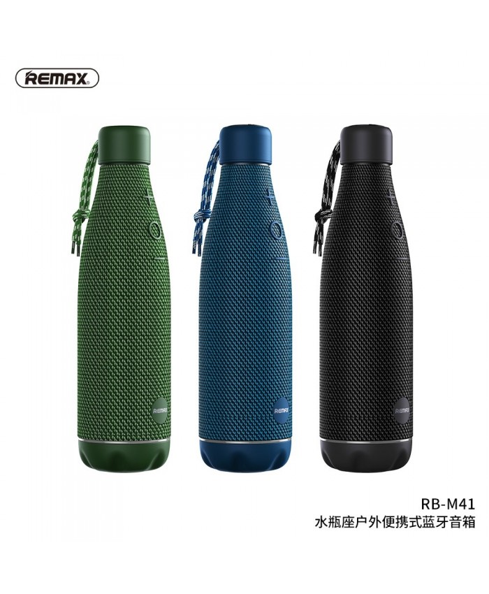 Remax RB-M41 Aquarius Wireless Bluetooth Speaker Bottle Shape Fabrics Coated Outdoor Speaker Cool LED Light